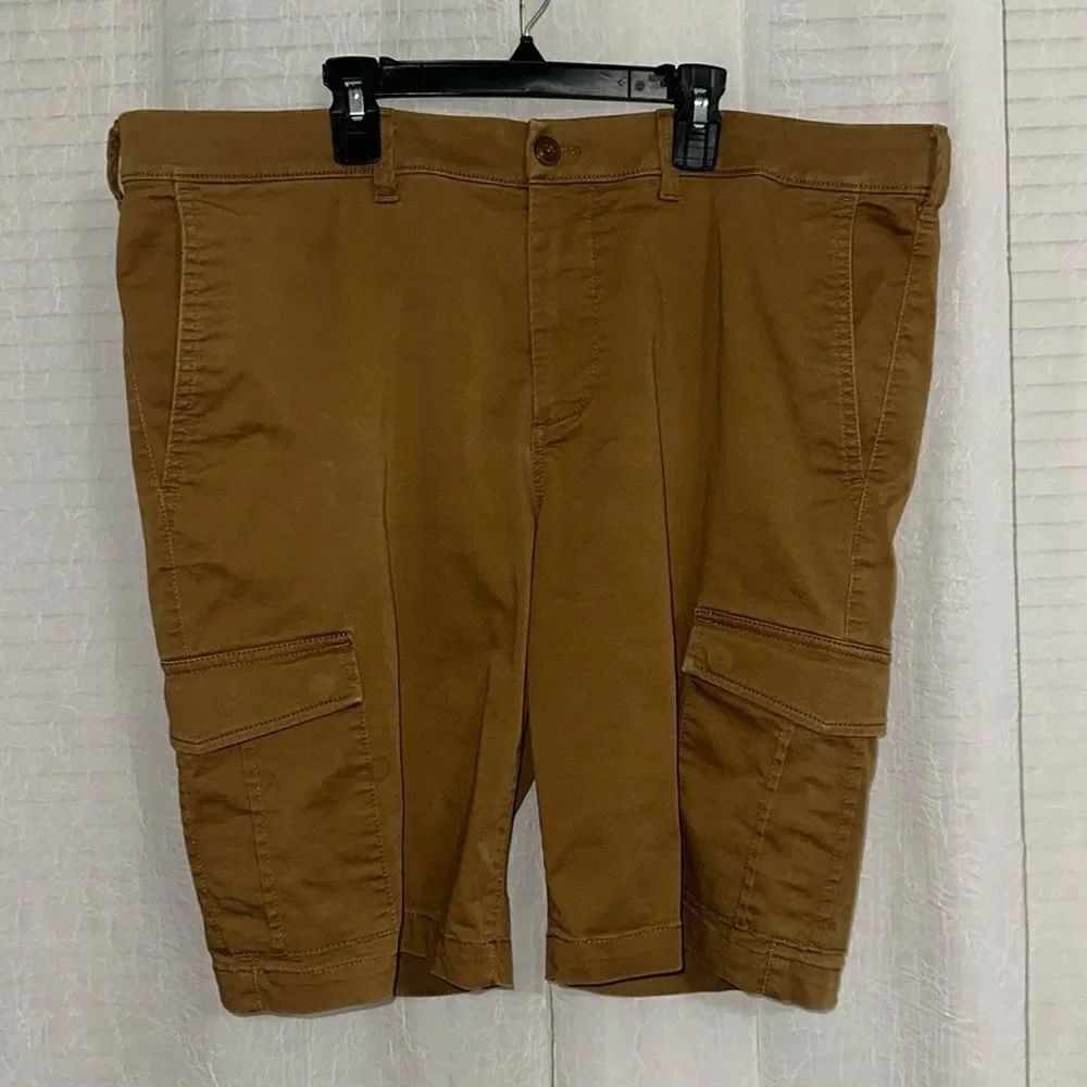 Express 38 Brown 365 Comfort Cargo Six Pocket Shorts